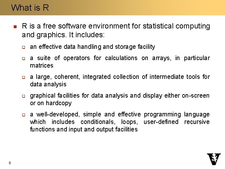 What is R n R is a free software environment for statistical computing and