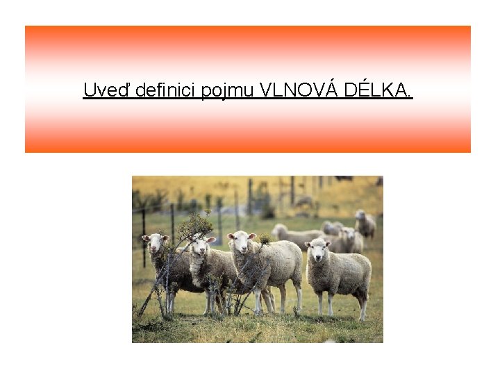 Uveď definici pojmu VLNOVÁ DÉLKA. 