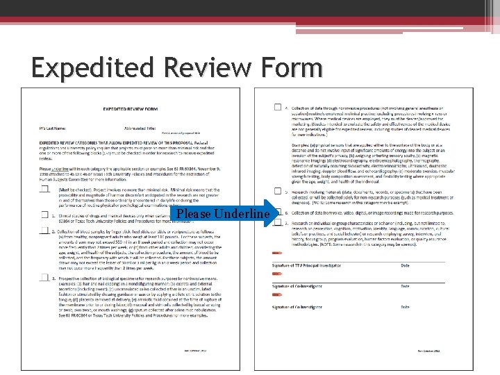 Expedited Review Form Please Underline 