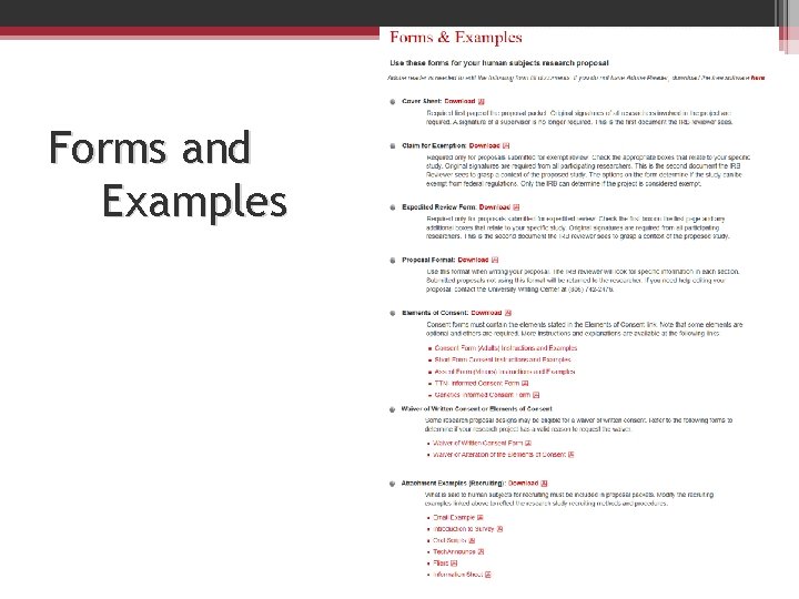 Forms and Examples 