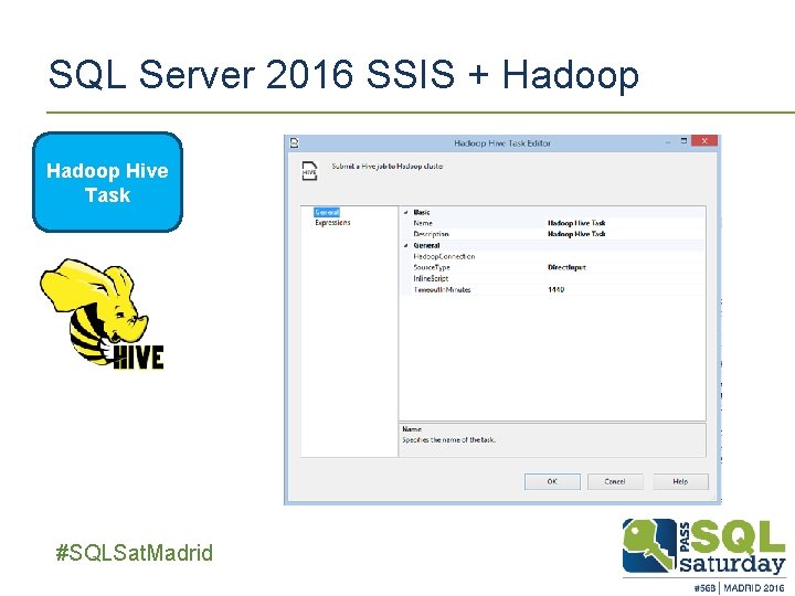 SQL Server 2016 SSIS + Hadoop Hive Task ##SQLSat. Madrid 