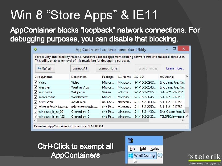 Win 8 “Store Apps” & IE 11 