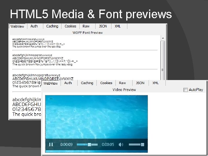 HTML 5 Media & Font previews 