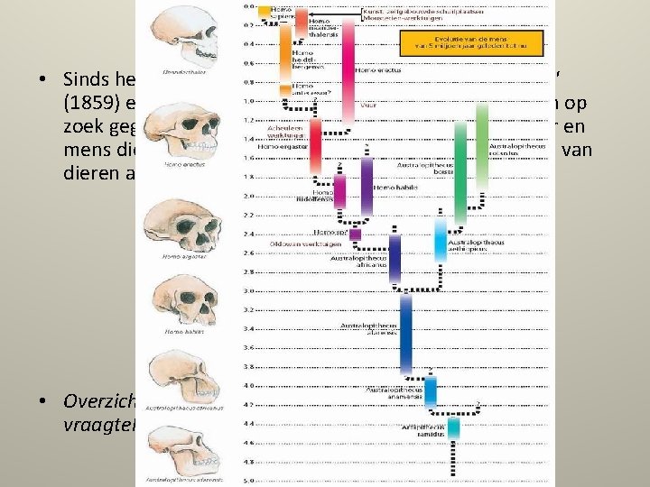 26. 7 Evolutie van de mens • Sinds het verschijnen van Darwins 'The Origin