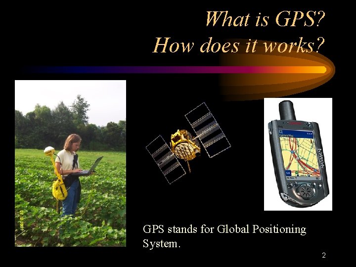 What is GPS? How does it works? GPS stands for Global Positioning System. 2