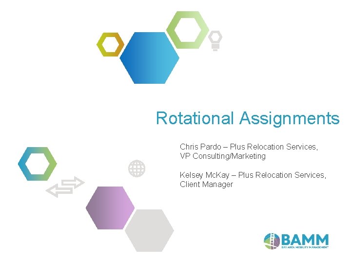 Rotational Assignments Chris Pardo – Plus Relocation Services, VP Consulting/Marketing Kelsey Mc. Kay –