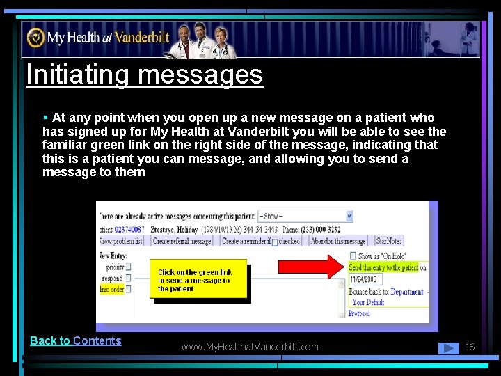 Initiating messages § At any point when you open up a new message on