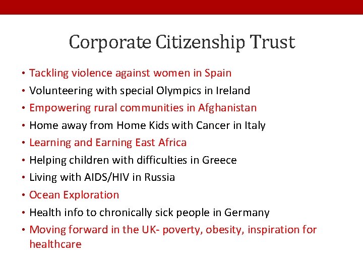 Corporate Citizenship Trust • Tackling violence against women in Spain • Volunteering with special