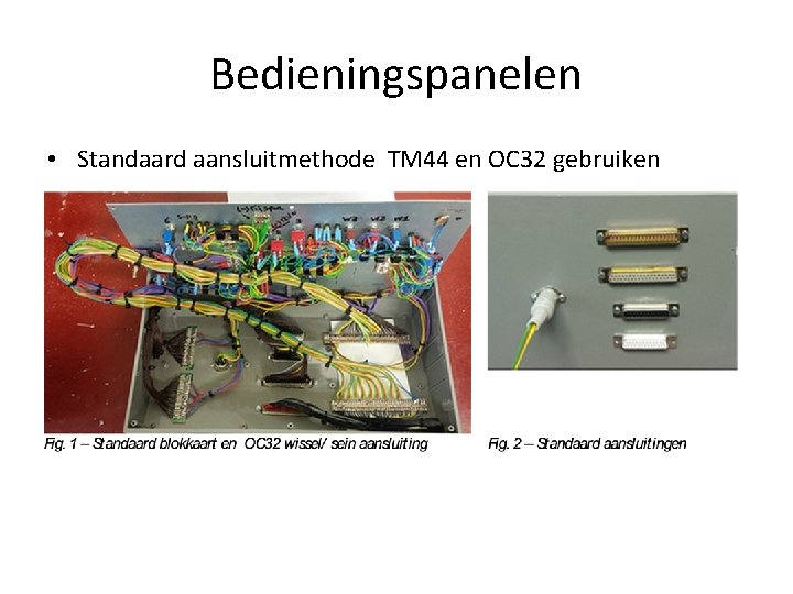 Bedieningspanelen • Standaard aansluitmethode TM 44 en OC 32 gebruiken 