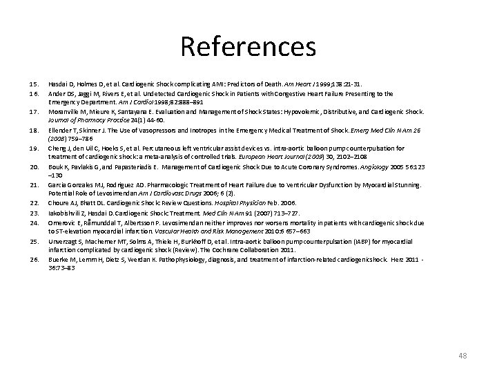 References 15. 16. 17. 18. 19. 20. 21. 22. 23. 24. 25. 26. Hasdai