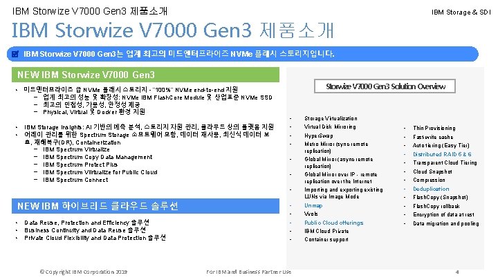 IBM Storwize V 7000 Gen 3 제품소개 IBM Storage & SDI IBM Storwize V