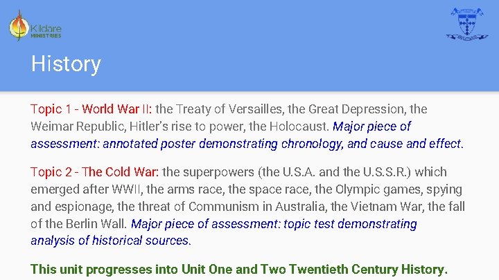 History Topic 1 - World War II: the Treaty of Versailles, the Great Depression,