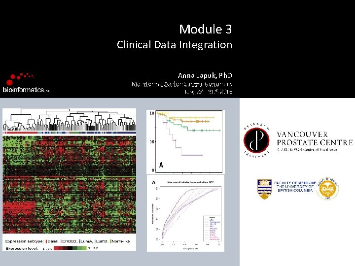 Module 3 Clinical Data Integration Anna Lapuk, Ph. D Bioinformatics for Cancer Genomics May