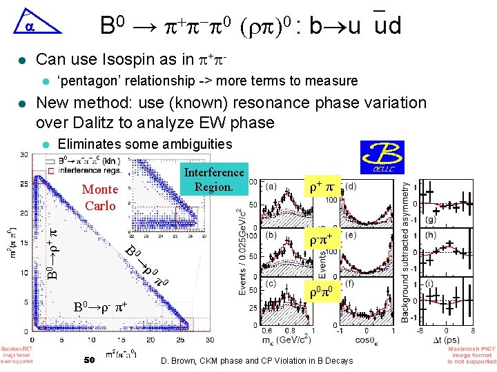 B 0 → : b u ud l Can use Isospin as in +