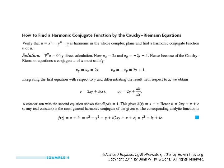 Advanced Engineering Mathematics, 10/e by Edwin Kreyszig Copyright 2011 by John Wiley & Sons. Advanced Engineering Mathematics, 10/e by Edwin Kreyszig Copyright 2011 by John Wiley & Sons.
