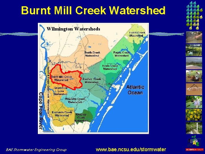 Burnt Mill Creek Watershed Wilmington Watersheds BAE Stormwater Engineering Group www. bae. ncsu. edu/stormwater