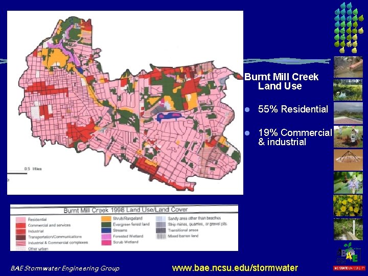 Burnt Mill Creek Land Use BAE Stormwater Engineering Group l 55% Residential l 19%