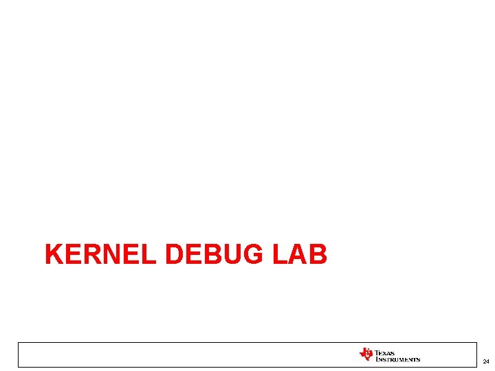 KERNEL DEBUG LAB 24 