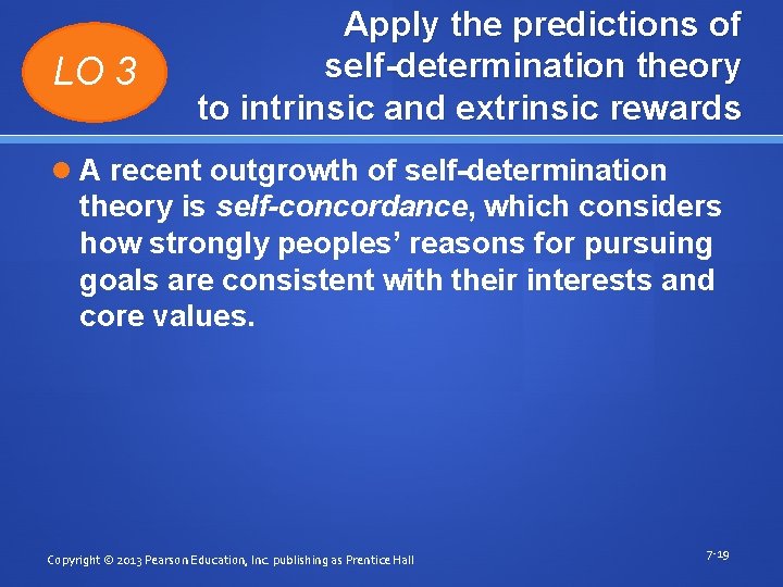 LO 3 Apply the predictions of self-determination theory to intrinsic and extrinsic rewards A