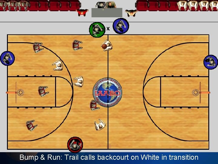 Bump & Run: Trail calls backcourt on White in transition 