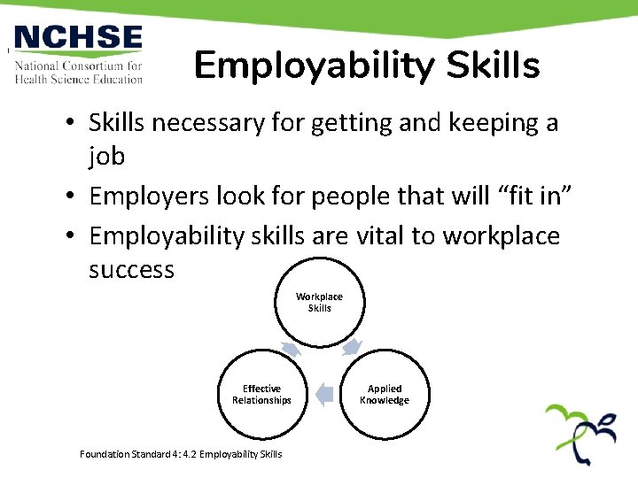 Employability Skills • Skills necessary for getting and keeping a job • Employers look