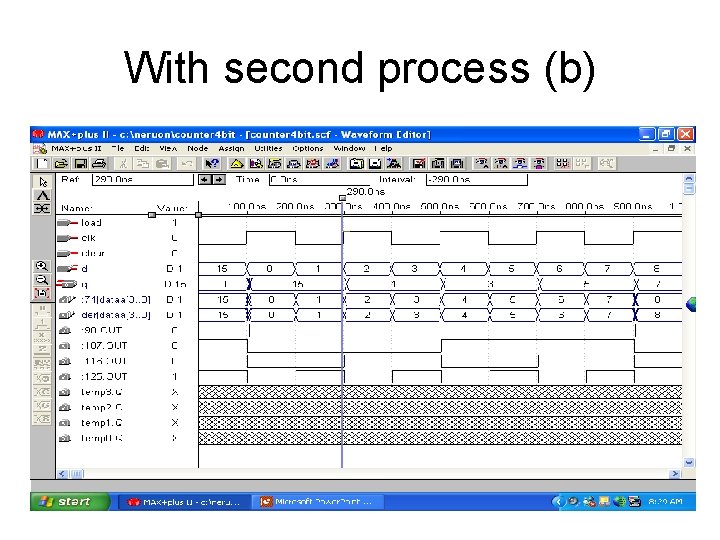 With second process (b) With second process (b)