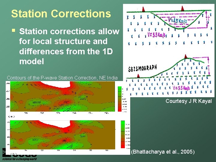 Station Corrections § Station corrections allow for local structure and differences from the 1