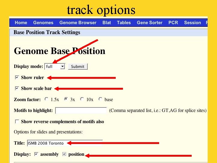 track options 