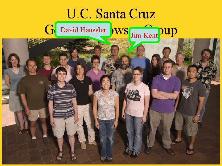 U. C. Santa Cruz David Haussler Genome Browser Jim Group Kent 