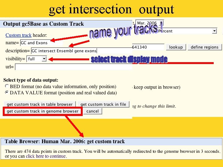 get intersection output 