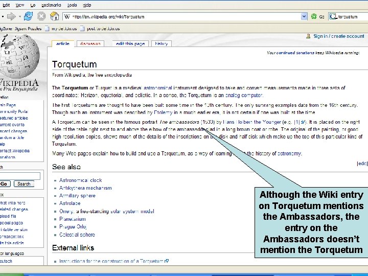 Although the Wiki entry on Torquetum mentions the Ambassadors, the entry on the Ambassadors