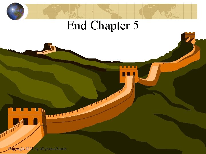 End Chapter 5 Copyright 2001 by Allyn and Bacon 