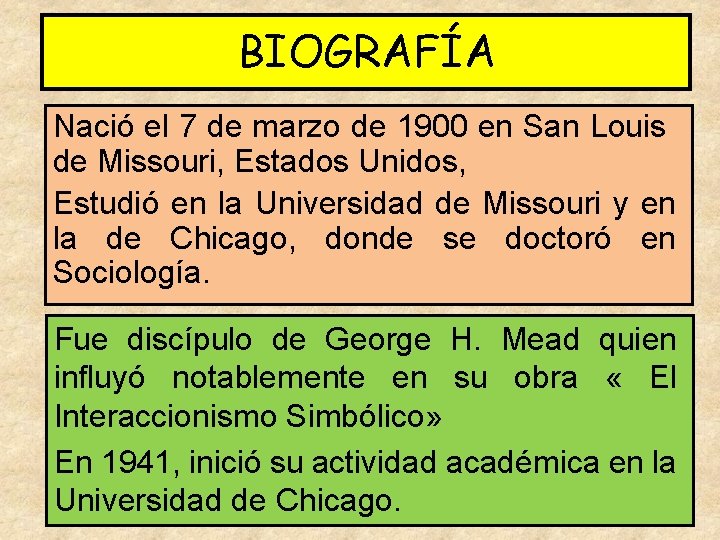 BIOGRAFÍA Nació el 7 de marzo de 1900 en San Louis de Missouri, Estados