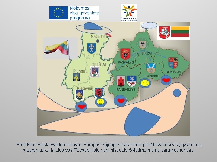 Projektinė veikla vykdoma gavus Europos Sąjungos paramą pagal Mokymosi visą gyvenimą programą, kurią Lietuvos