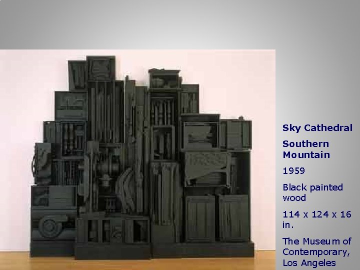  Sky Cathedral Southern Mountain 1959 Black painted wood 114 x 124 x 16