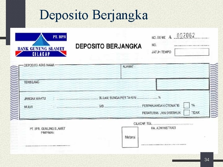 Deposito Berjangka 34 