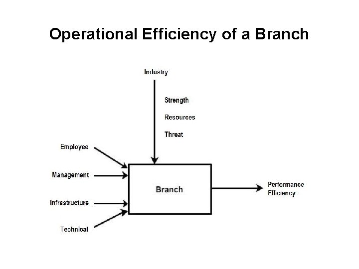 Operational Efficiency of a Branch 