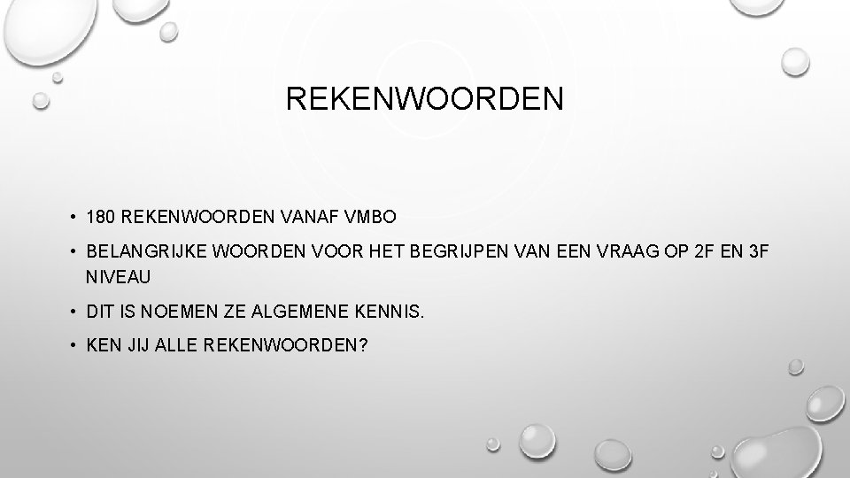 REKENWOORDEN • 180 REKENWOORDEN VANAF VMBO • BELANGRIJKE WOORDEN VOOR HET BEGRIJPEN VAN EEN