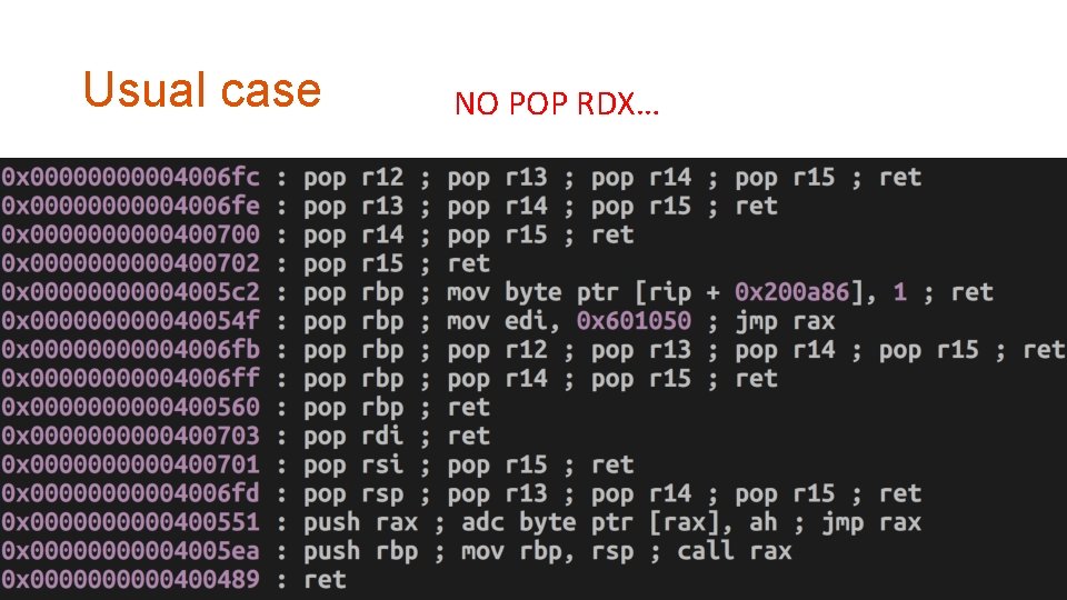 Usual case NO POP RDX… 