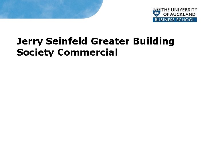 Jerry Seinfeld Greater Building Society Commercial Greater Building Society 