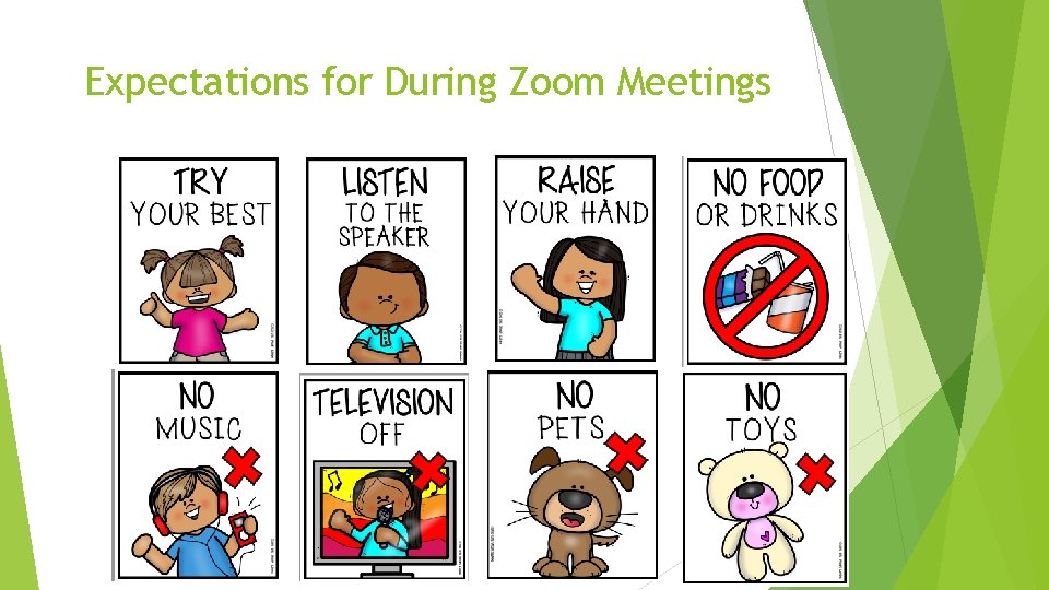 Expectations for During Zoom Meetings 