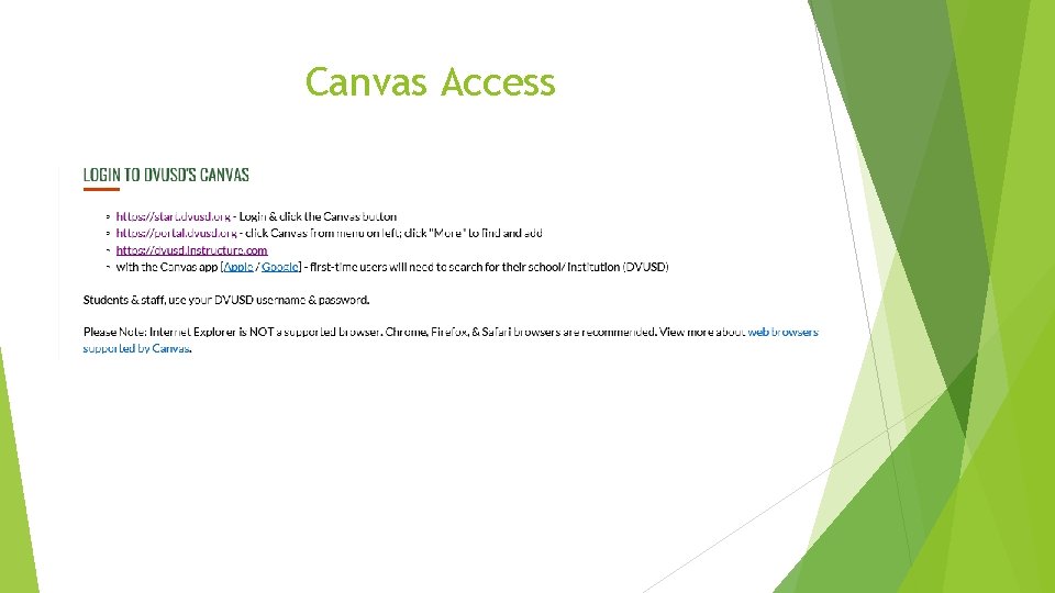 Canvas Access 