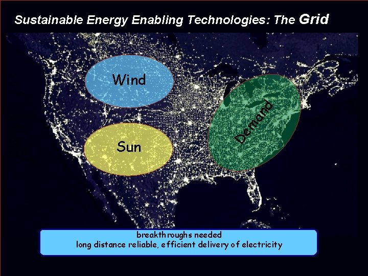 Sustainable Energy Enabling Technologies: The Grid Sun De ma nd Wind breakthroughs needed long