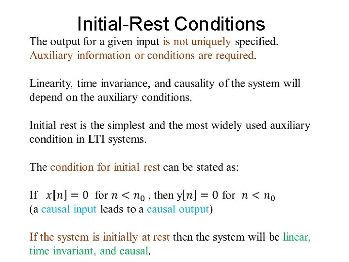  Initial-Rest Conditions 
