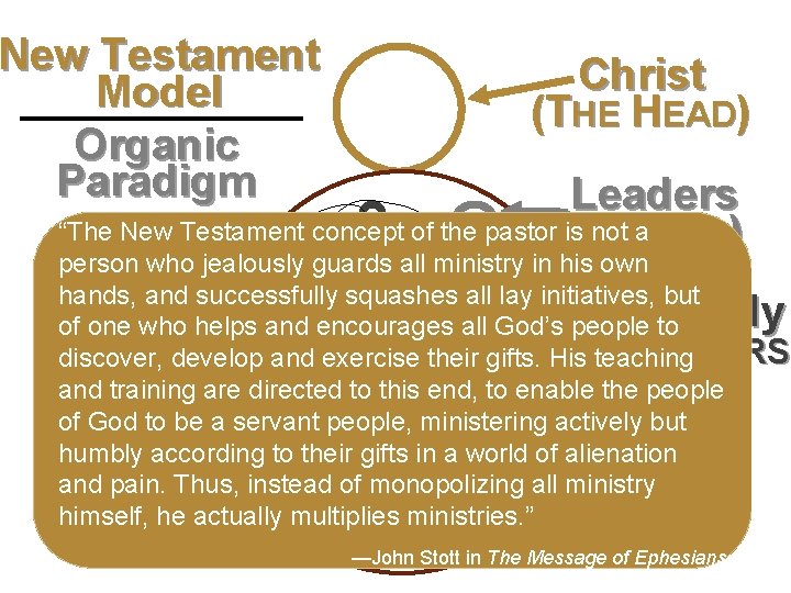 New Testament Model Second level Organic Third level Paradigm Fourth level Christ (THE HEAD)