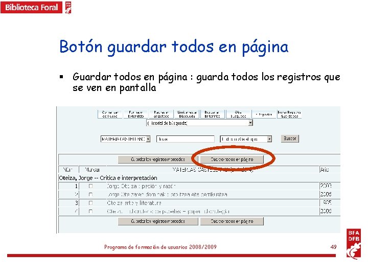 Botón guardar todos en página § Guardar todos en página : guarda todos los