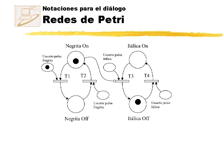 Notaciones para el diálogo Redes de Petri Notaciones para el diálogo Redes de Petri