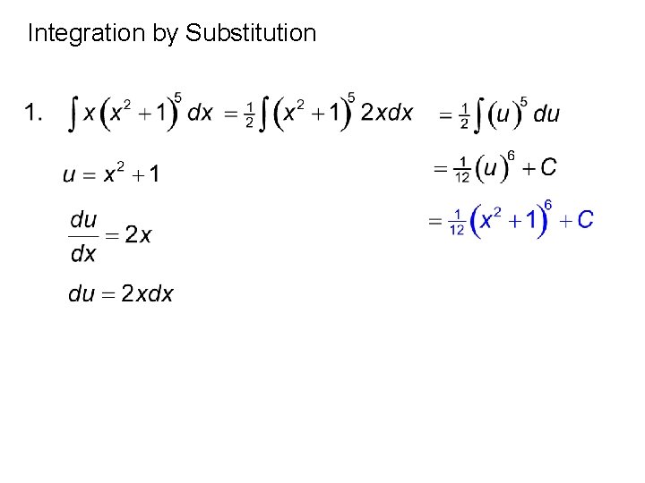 Integration by Substitution 