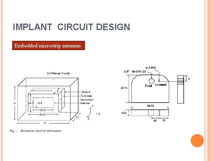 IMPLANT CIRCUIT DESIGN Embedded microstrip antennas 