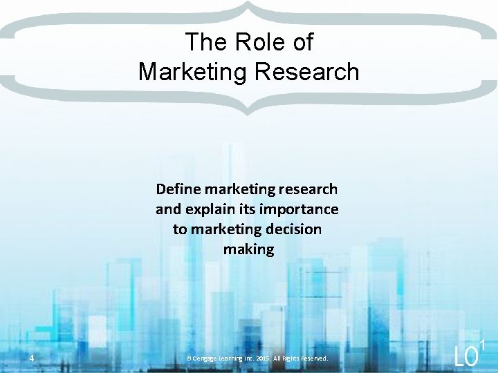 The Role of Marketing Research Define marketing research and explain its importance to marketing